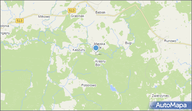 mapa Kolonia Miejska Wola, Kolonia Miejska Wola na mapie Targeo